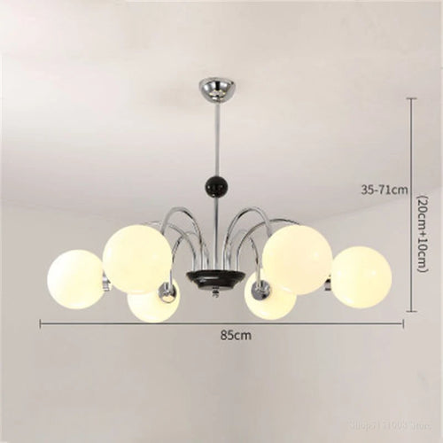 lustre moderne led décoration nordique éclairage intérieur - vue 14 sur 16