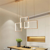 lustre carré moderne en acrylique avec led pour bricolage