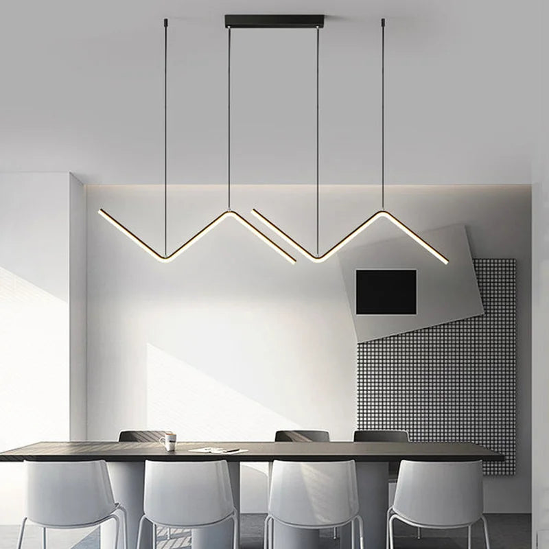 lustre nordique en suspension led pour décoration intérieure - vue 6 sur 8