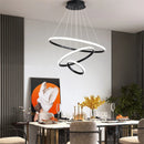 Moderner LED-Kronleuchter aus Acryl mit Leuchtring