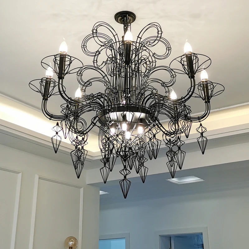 lustre design baroque pour un éclairage élégant et moderne - vue 3 sur 6