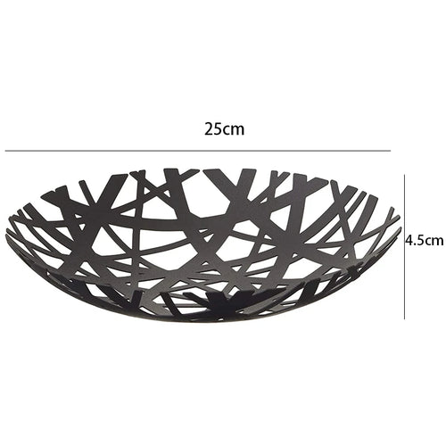 2498 Tower Fruit Bowl - Modern Kitchen Counter Basket Holder,Black - vue 3 sur 6