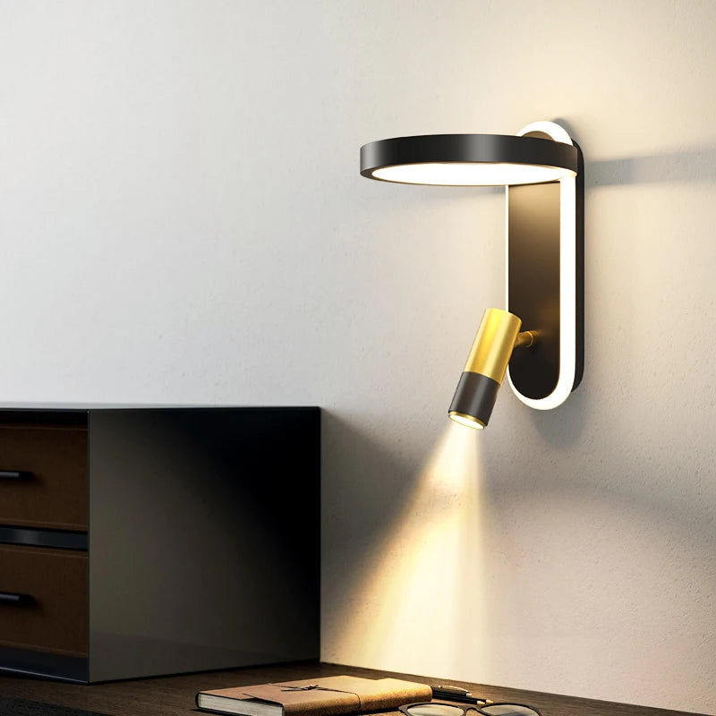 applique murale led moderne pour éclairage intérieur bois