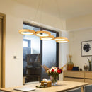 plafonnier en bois moderne design créatif rond luminaires intérieurs