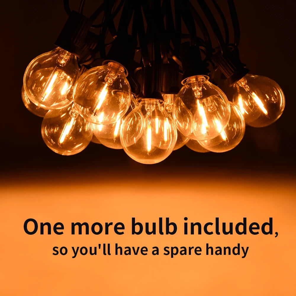 guirlande lumineuse led vintage pour extérieur et jardin - vue 5 sur 6