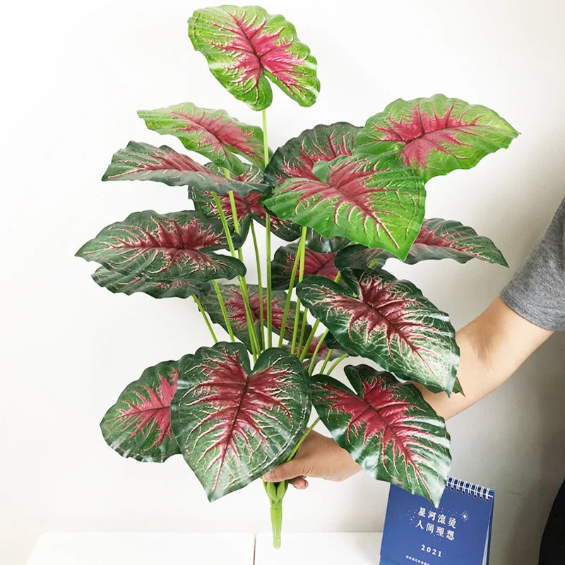 feuilles tropicales monstera palmier artificiel pour décoration intérieure - vue 2 sur 18