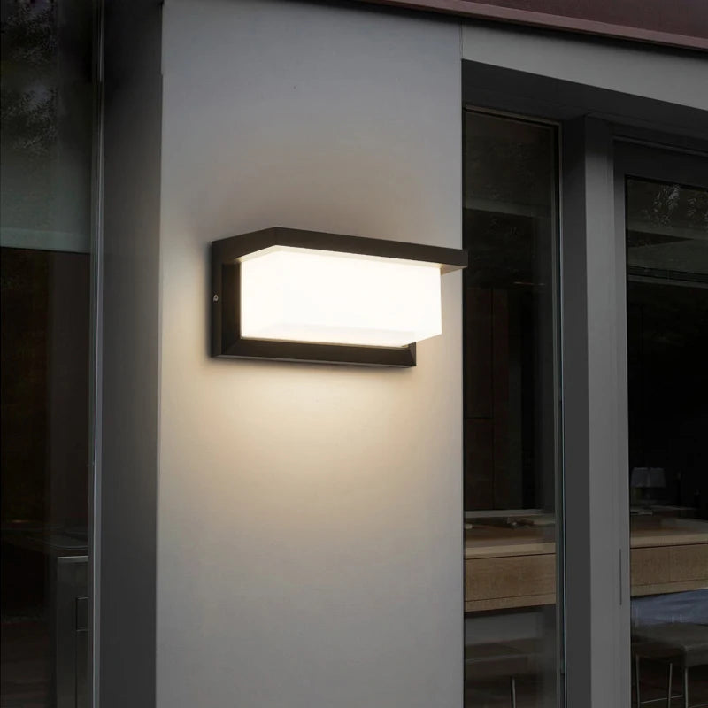 Applique murale extérieure LED rondelle murale IP54 étanche applique murale projecteur porche hôtel Villa entrée jardin paysage éclairage mural - vue 2 sur 15