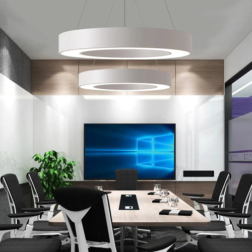 Minimalistische LED-Pendelleuchte aus Metall - vue 6 sur 16
