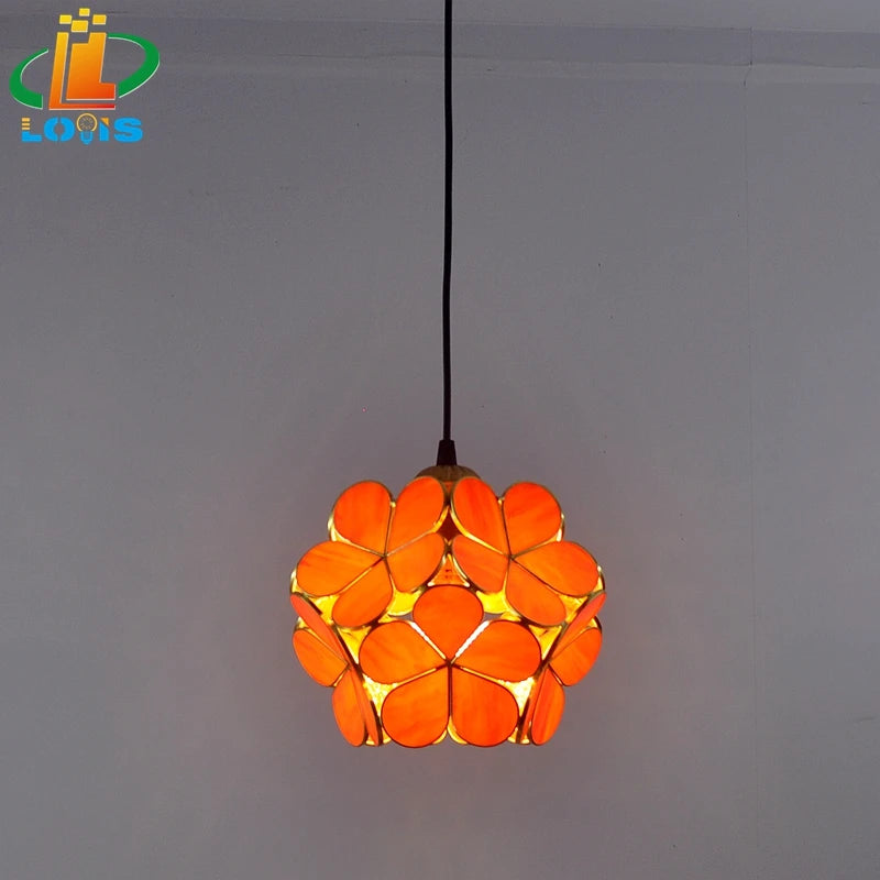 lampe à pétales en verre style nordique pour décoration intérieure