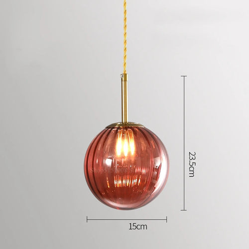 Moderne LED-Pendelleuchte aus Glas, schlichtes Design - vue 10 sur 12