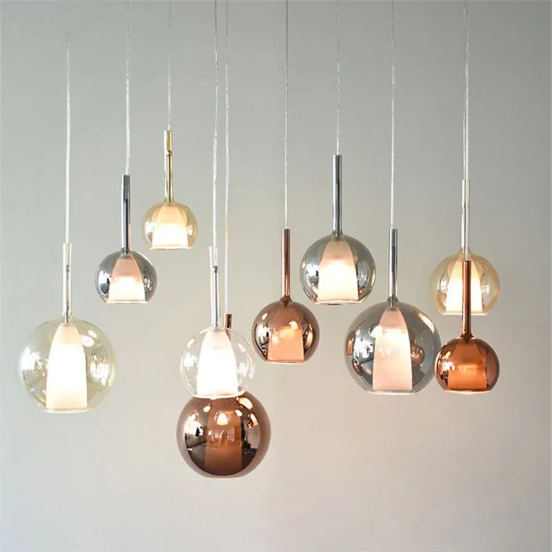 Suspension design moderne nordique en verre design penta glo - vue 3 sur 14
