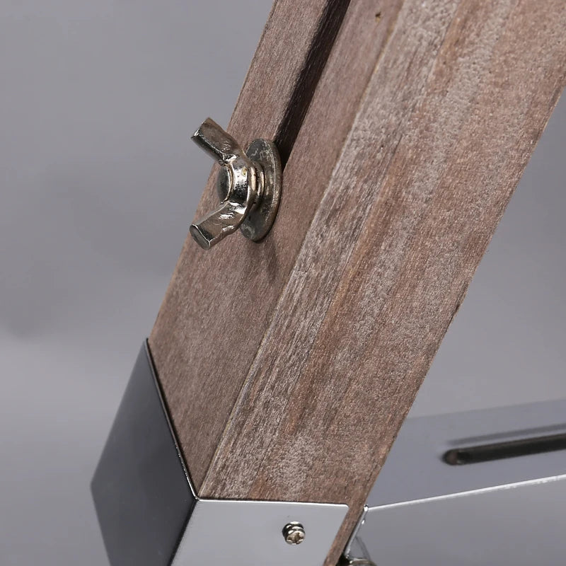 lampadaire rétro en bois massif au style industriel - vue 7 sur 10