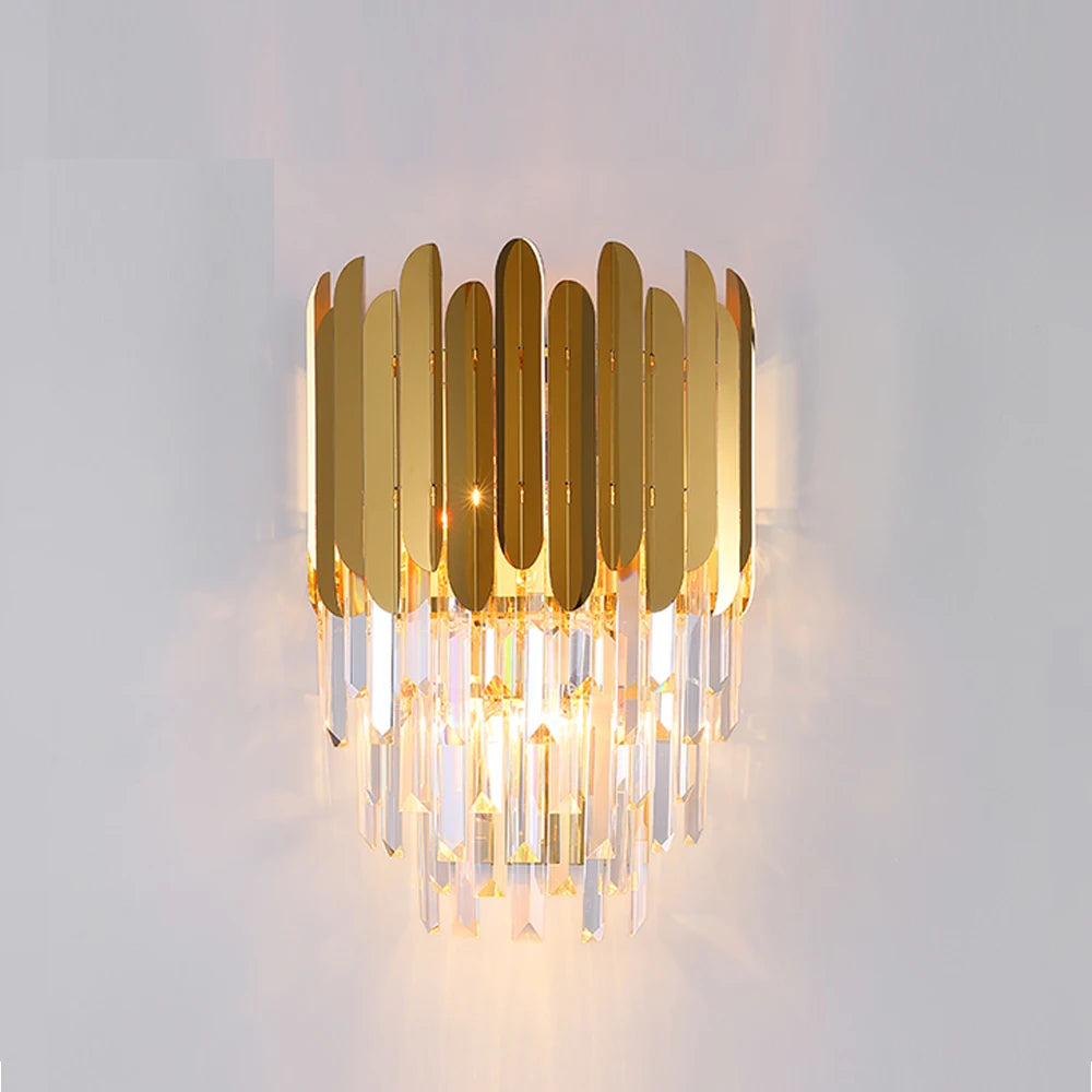 applique murale en cristal moderne design lumineux et élégant - vue 2 sur 6