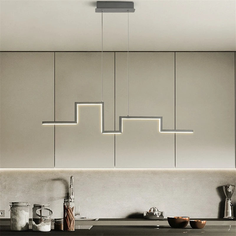 lustre géométrique post-moderne nordique led pour restaurant - vue 5 sur 8