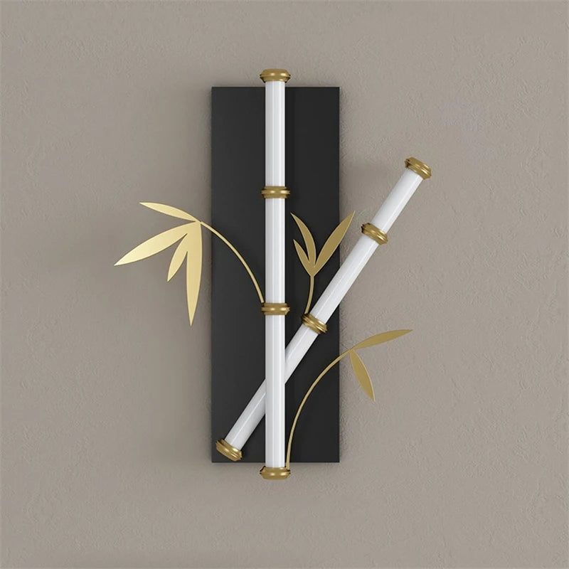 applique murale imitation bambou acrylique style chinois moderne