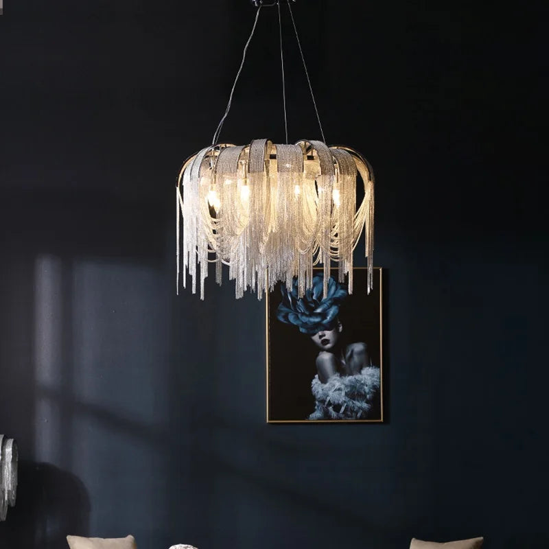 lustre moderne léger créatif pour espaces contemporains - vue 6 sur 12