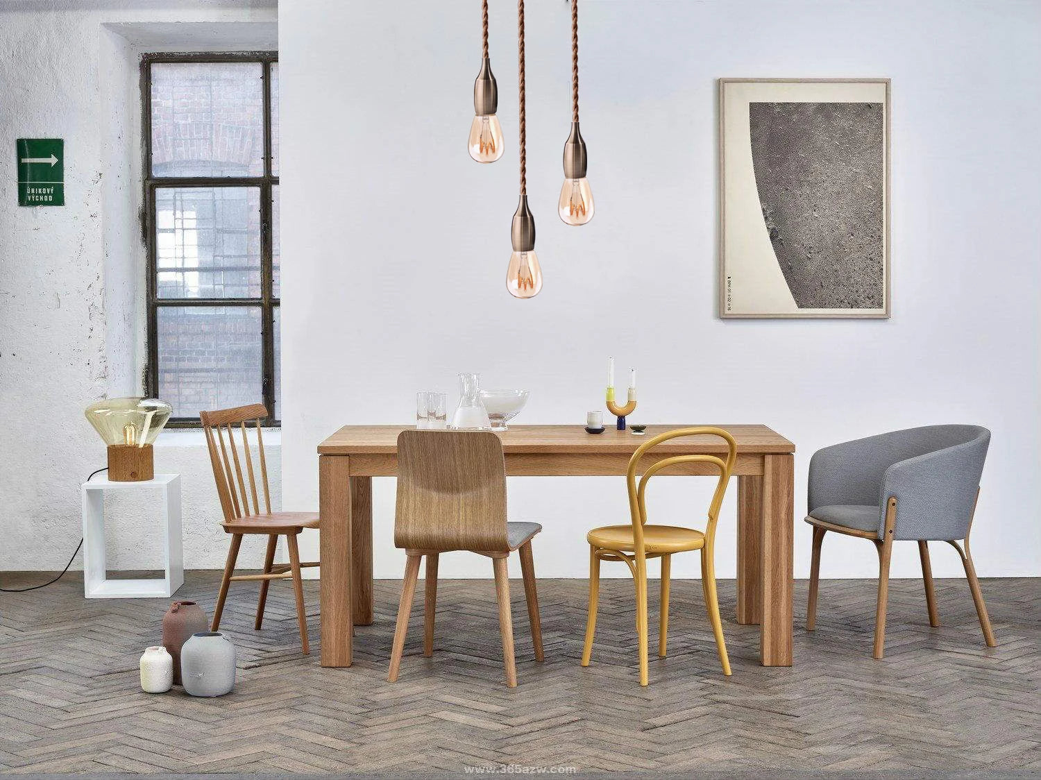 lampes suspendues modernes nordiques edison support vis aluminium décoration maison - vue 11 sur 15