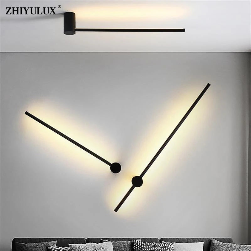 Moderne LED-Wandleuchte mit Stecker für Wohnzimmer, Schlafzimmer, Flur und Küche - vue 3 sur 20