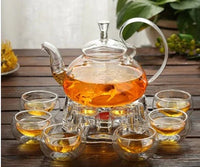 Service a the verre double paroi infuseur chauffe