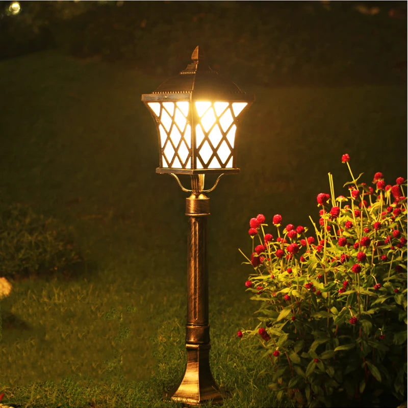 lampe colonne extérieure imperméable pour jardin et allée - vue 5 sur 10
