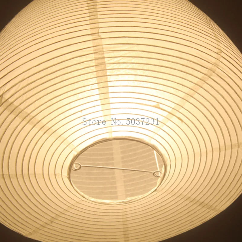 lampe suspendue nordique en papier fait à la main design créatif led - vue 4 sur 5