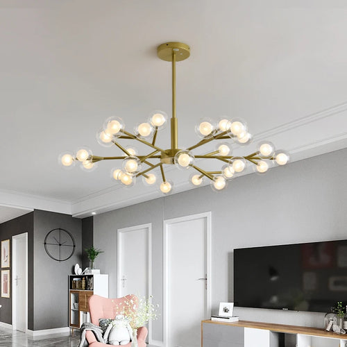 lustre moléculaire nordique design pour intérieur élégant - vue 5 sur 12
