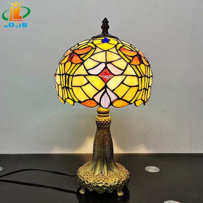 lampe à poser style tiffany pour éclairage décoratif intérieur - vue 2 sur 6