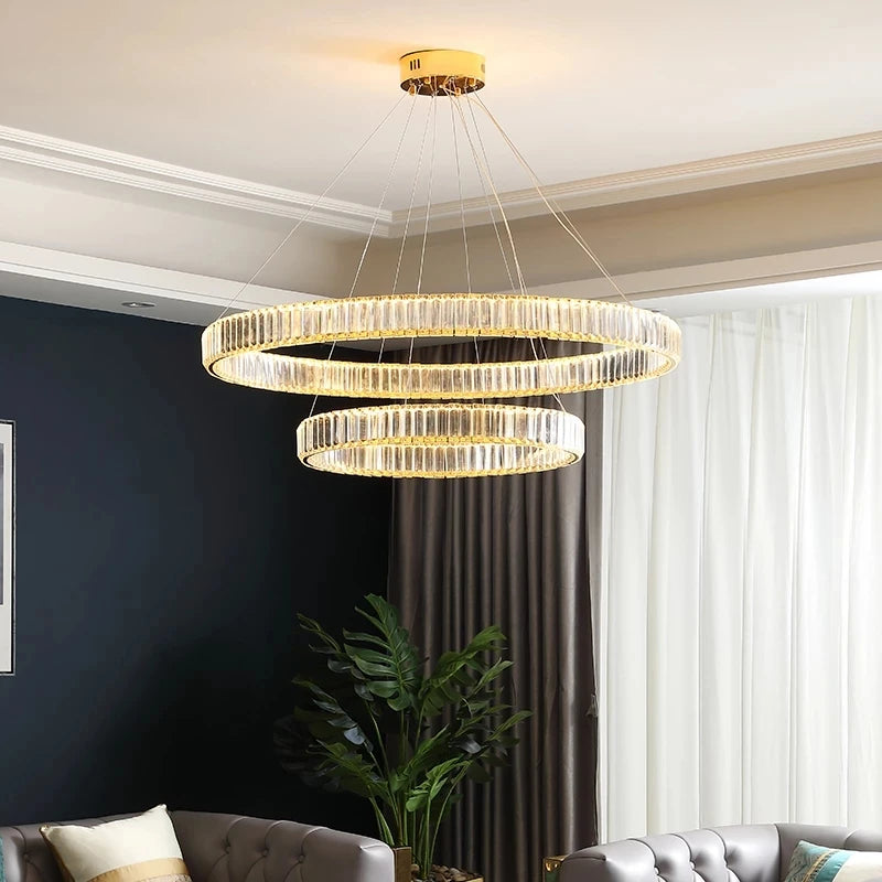 Moderner Kristall-Kronleuchter Design Premium Elegant und Raffiniert - vue 3 sur 18