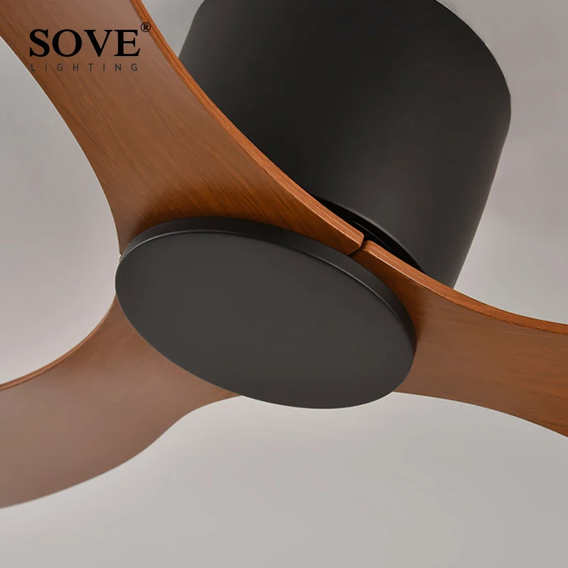 ventilateur de plafond moderne sans lumière avec télécommande - vue 6 sur 10
