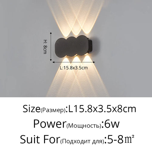 Moderne LED-Außenwandleuchte wasserdicht minimalistisch - vue 18 sur 18