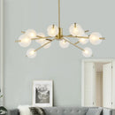 suspension moderne en verre pour décoration intérieure élégante