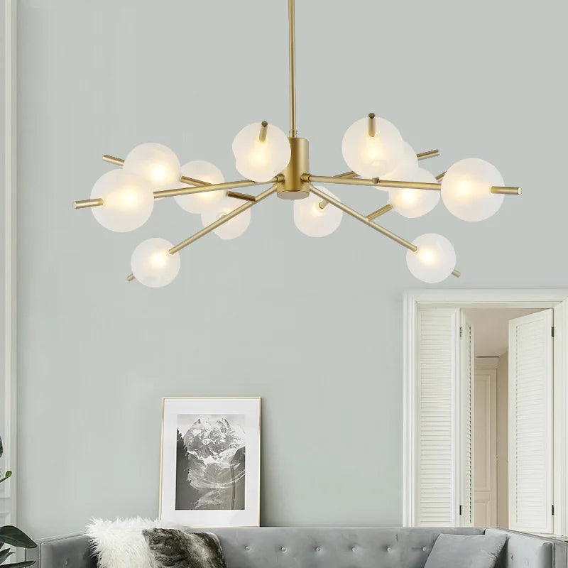 suspension moderne en verre pour décoration intérieure élégante - vue 4 sur 12