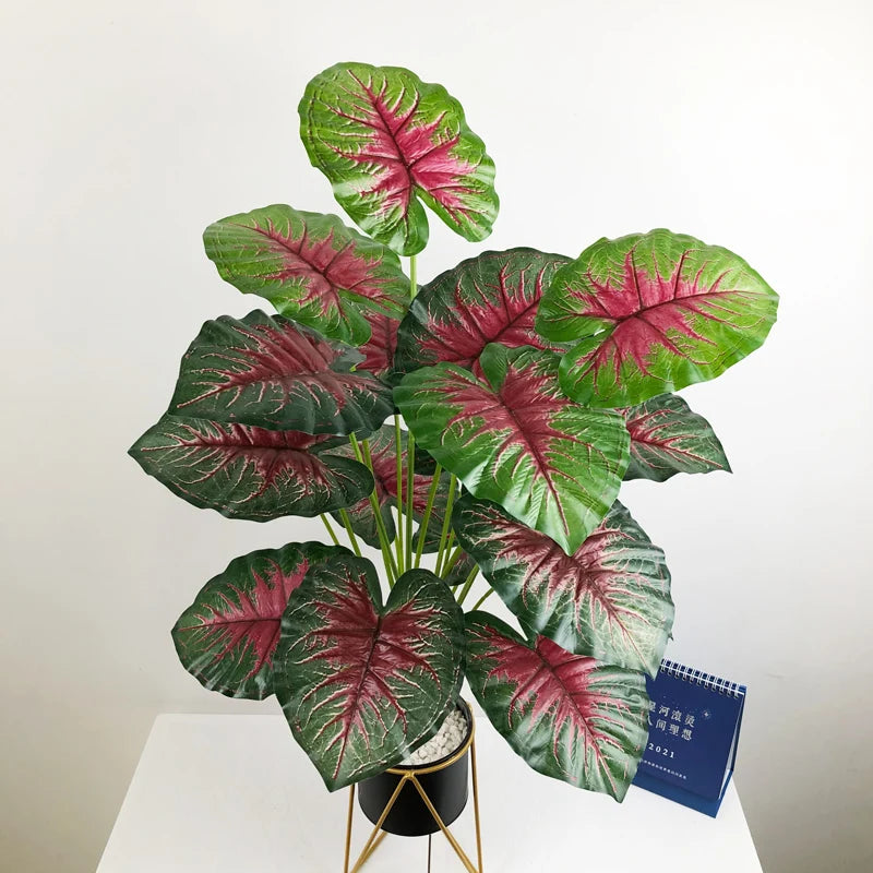feuilles tropicales monstera palmier artificiel pour décoration intérieure - vue 4 sur 18