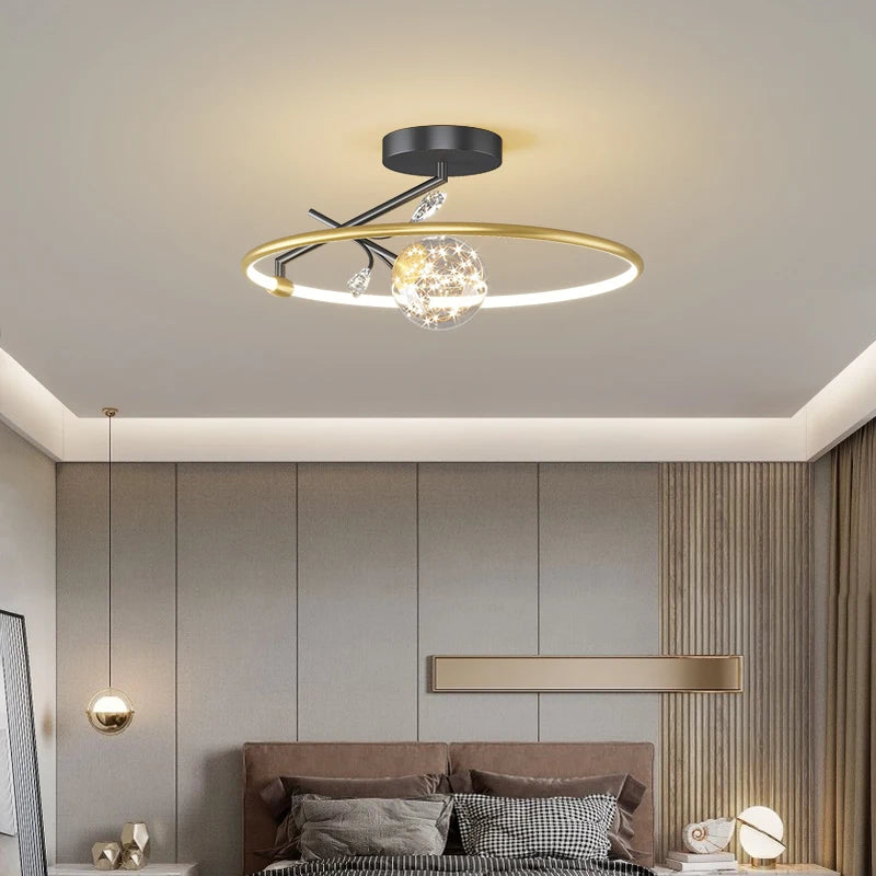 Moderne Deckenleuchte aus Kristallglas für ein elegantes Interieur - vue 4 sur 8