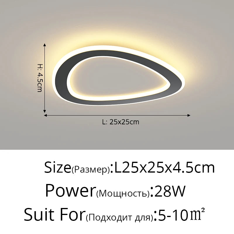 Minimalistische nordische LED-Deckenleuchte für die Innenbeleuchtung