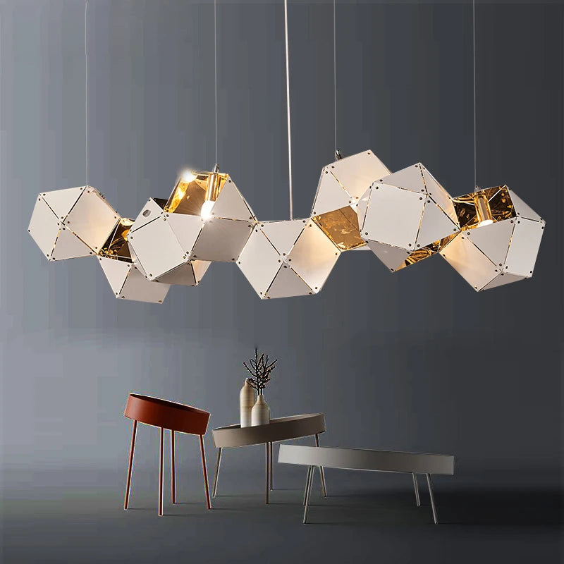 suspension design en fer et pierre pour intérieur moderne - vue 5 sur 5