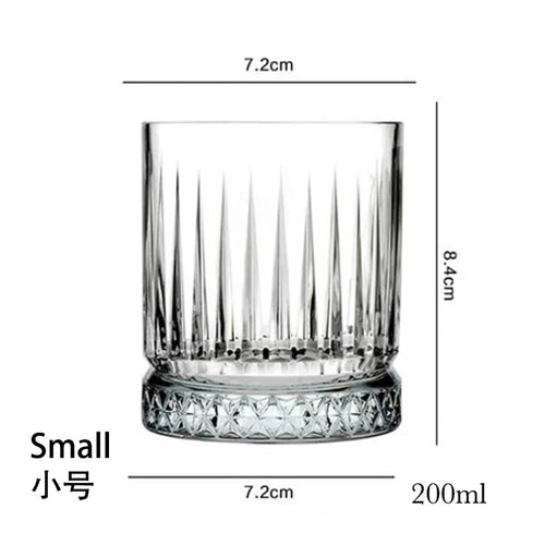 Verres à whisky old fashioned relief vintage
