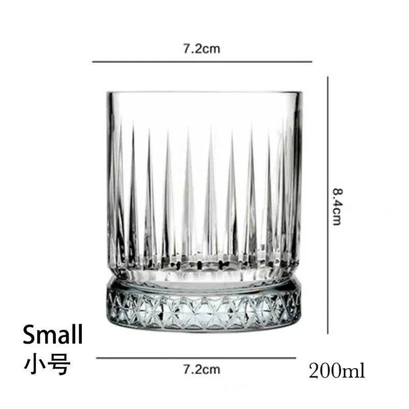 Verres à whisky old fashioned relief vintage