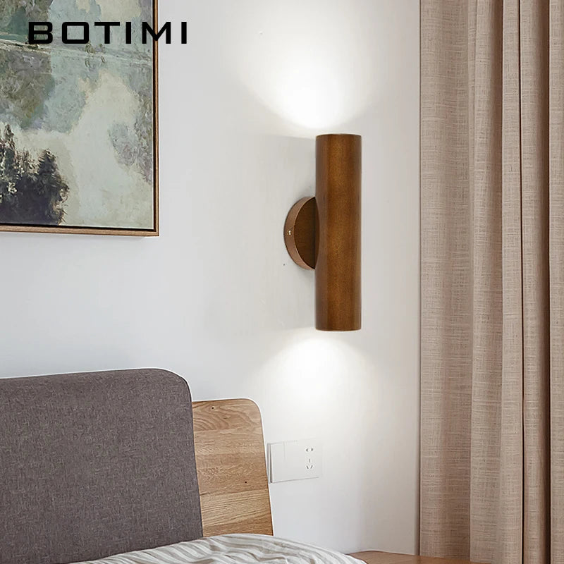 applique murale bâton bois nordique brillant bâtir vers bas - vue 6 sur 8