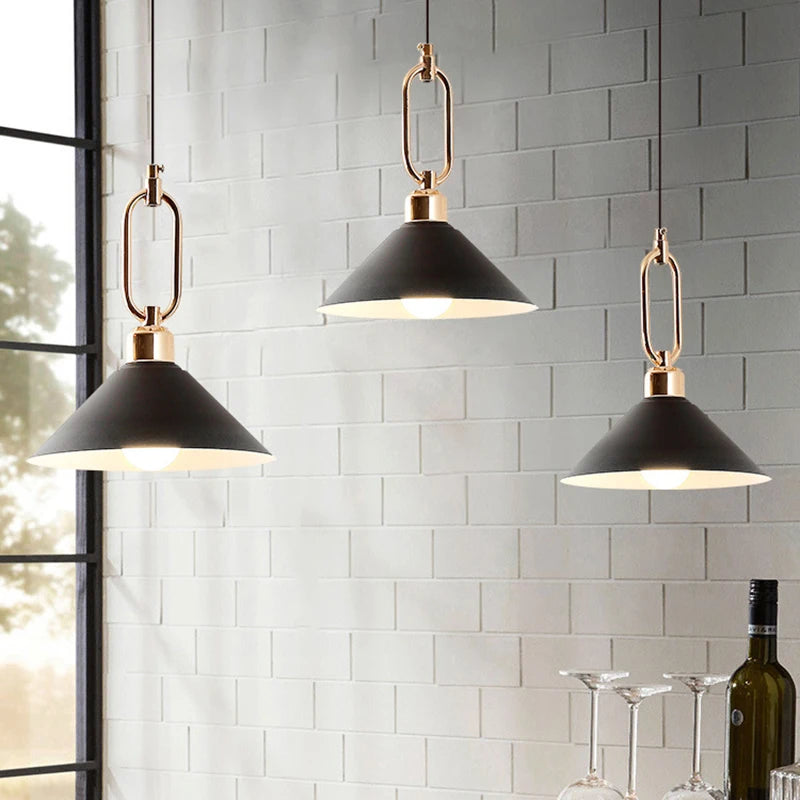 lampe suspendue métallique vantage réglable en hauteur - vue 3 sur 12