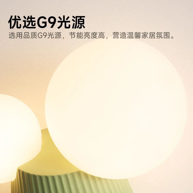 applique murale led cactus en résine verre pour étude