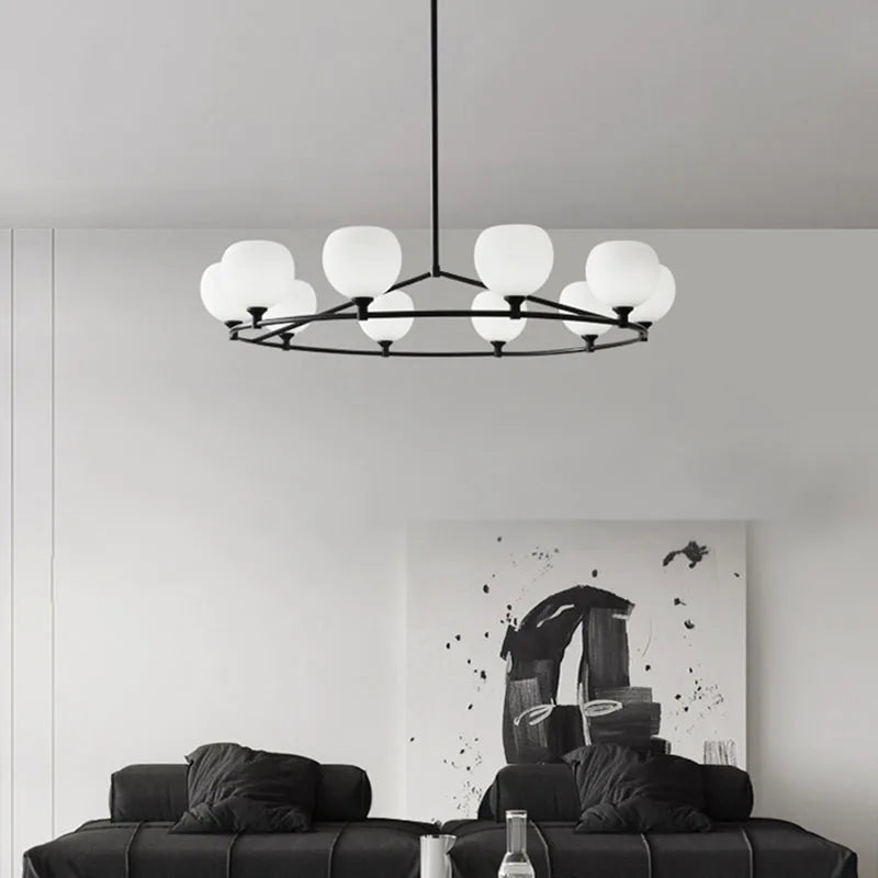 suspension moderne en laiton et verre hauteur réglable