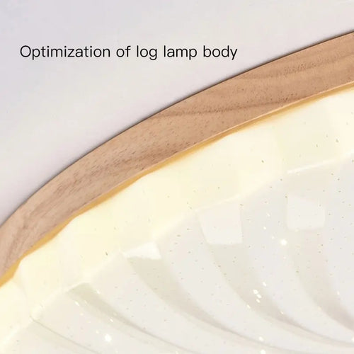 Deckenleuchte aus Holz und LED für moderne Inneneinrichtung - vue 6 sur 10