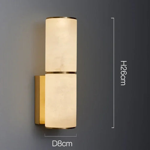 Dekorative Wandleuchte aus Marmor und Messing modern - vue 9 sur 9