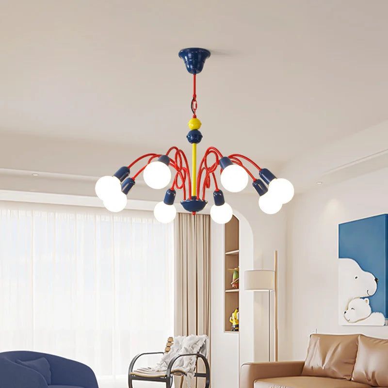 suspension vintage memphis lustre médiéval fruits luminaire lampara - vue 2 sur 10