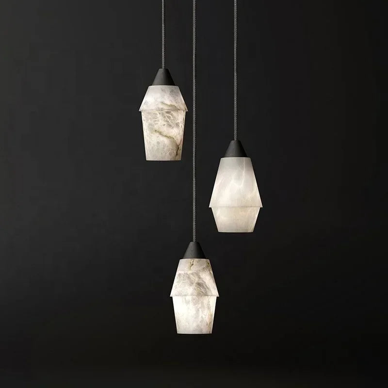 suspension moderne en marbre naturel pour décoration intérieure luxe - vue 4 sur 9