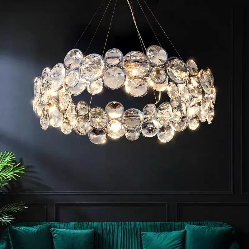 lustre en cristal moderne style nordique pour intérieur luxueux - vue 2 sur 10