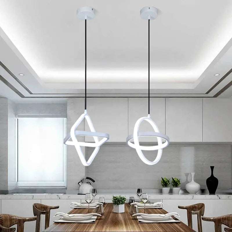 suspension moderne à led design simple et élégant - vue 3 sur 10