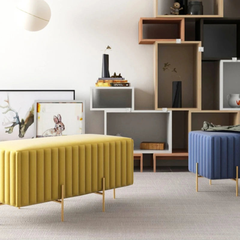 banc en velours nordique créatif multifonction pour le salon et la chambre - vue 5 sur 16
