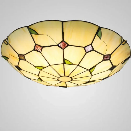 lustre tiffany méditerranéen bohème vitrail pour décoration intérieure - vue 7 sur 9